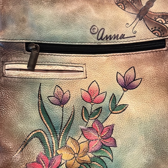Anuschka leather painted floral purse - Picture 6 of 10